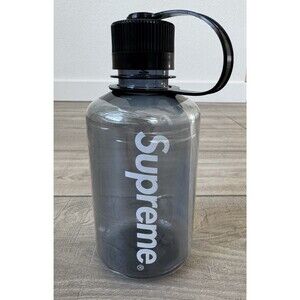 Supreme Nalgene 16oz Wide Mouth Water Bottle Smoke Gray SS22 Authentic, New
